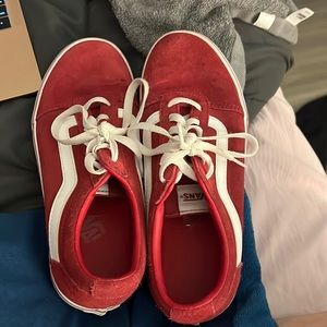 Red old skool vans